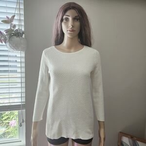 COS cream textured long sleeves cotton sweater top